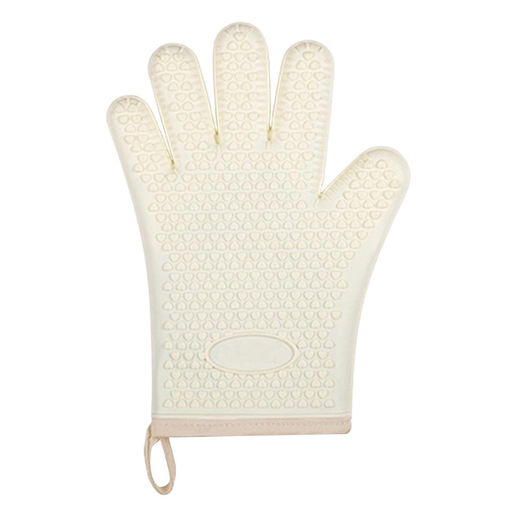 Thickened Silicone Heat Resistant Oven Mitts for Kitchen Use Microwave Oven Gloves High Temperature Protection Non Slip Grip Safety Gloves