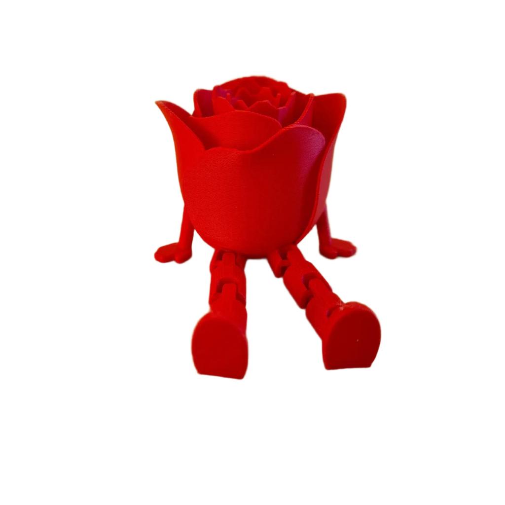 New 3D Printing Sitting Rose Movable Joint Valentine'sDay Qixi Home Desktop Creative Decoration Ornaments