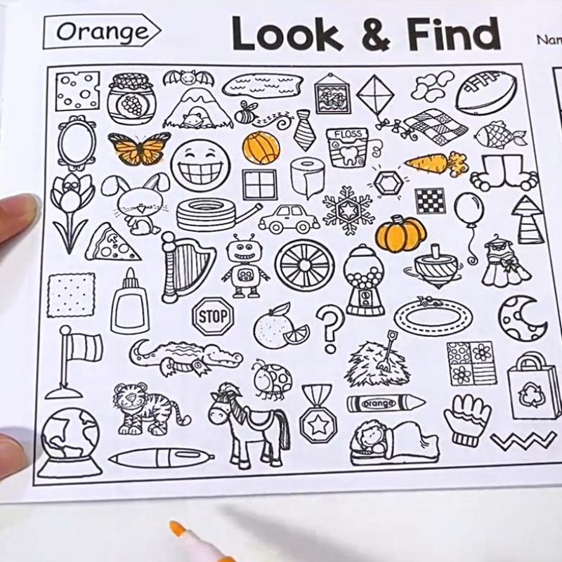 

32 Pages/Book Children S Enlightenment Coloring Training Interactive Game Children S Observation Concentration Fun To Find Games 258 * 180mm