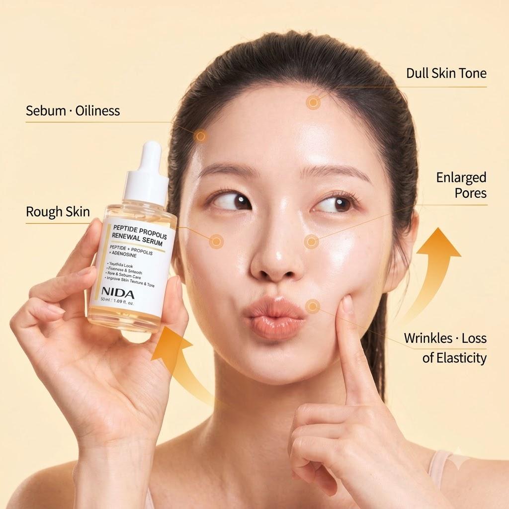 Nida Centella Hydrating Serum 50ml + Peptide Propolis Renewal Serum 50ml + Ultimate Moisturizing Cream 100ml Set