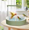 Automatic Bird Bathtub Versatile Indoor Cage Accessories Budgie Bathing Easy Setup Parrot Bath Shower with Parrot Perch Bath Tub