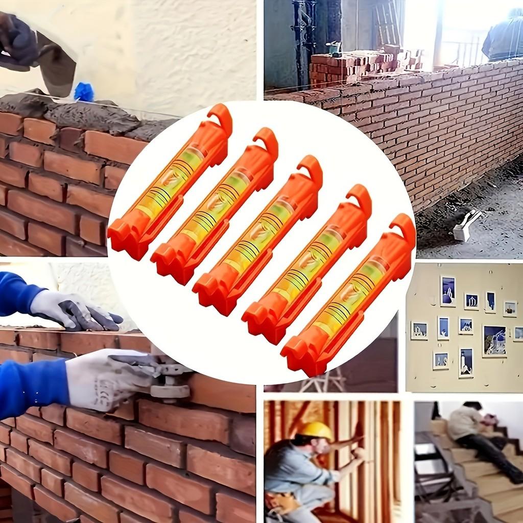 3-delige Rode Hangende Bellenlijn Waterpas – Waterpas Stellen Grond/Baksteen/Bouw/Landmeten/Civiele Techniek