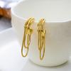Elegant Vintage Drop Ear Line Long Hanging Earrings For Women Gold Color Tassel Snake Chain Piercing Earing Party Jewelry Gifts