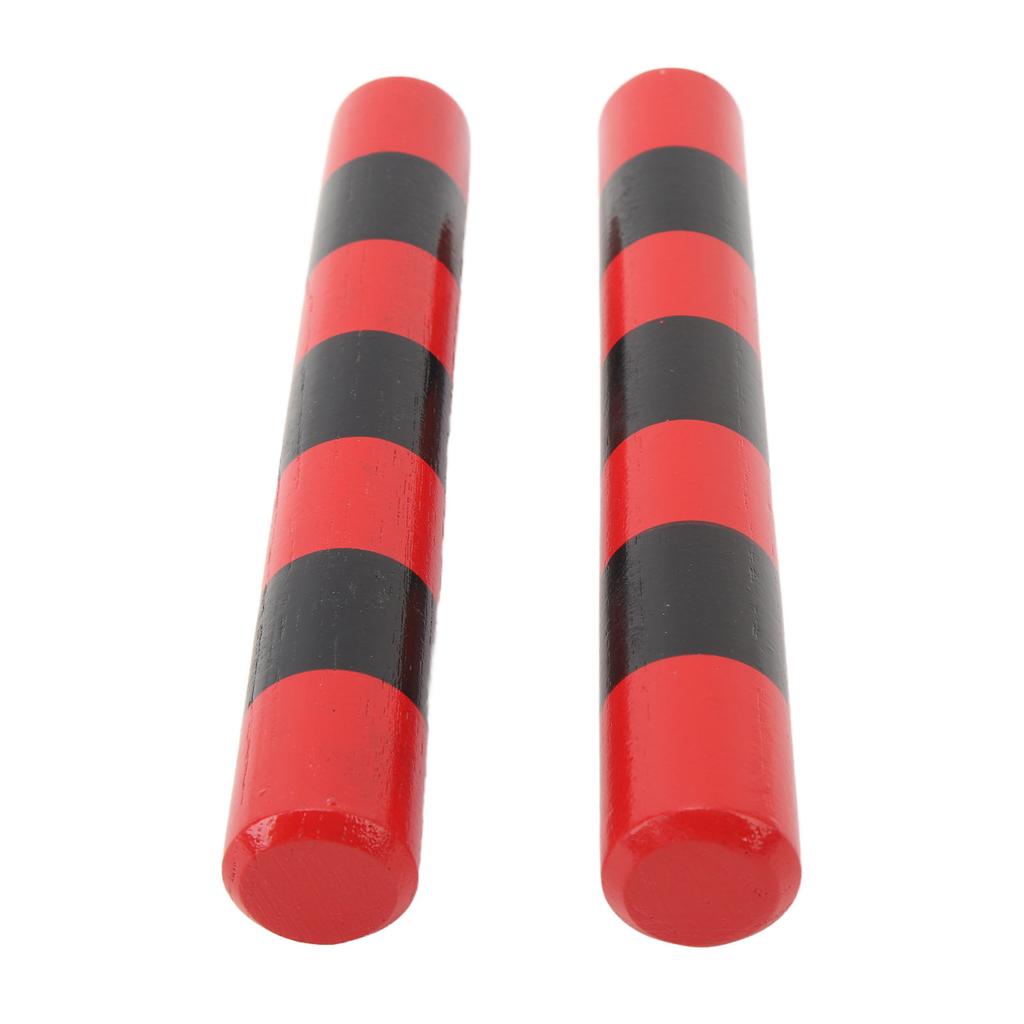 1 Pair Rhythm Sticks Wooden Case Iron Beads Sand Stick Shaker Musical Sticks Rhythm Percussion for Early Education Red