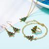 Christmas Cute Santa Necklace, Ring, Earrings & Bracelet Set - European & American Style