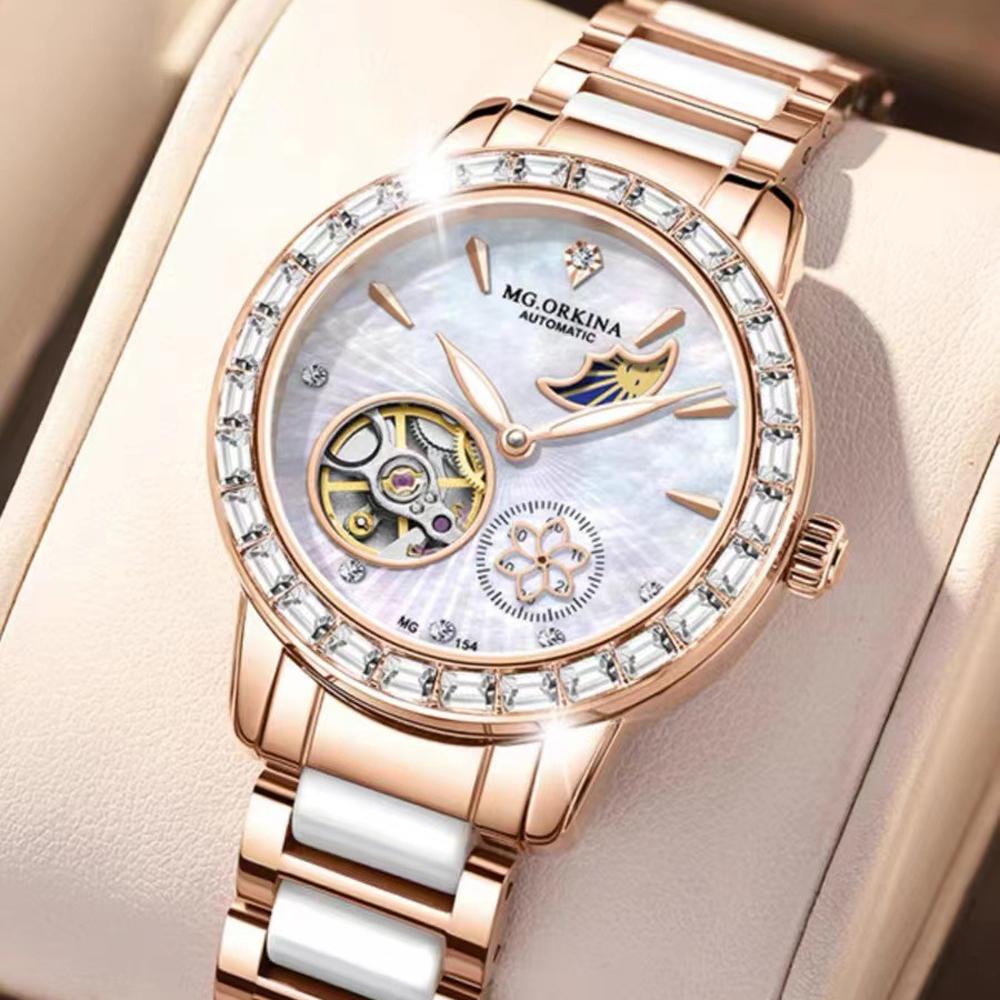 Women Watches Fashion Rose Blue Watch