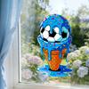 Soccer Ball Window Clings Ice Cream Ball PVC Decals Removable Static Glass Sticker for Bedroom Living Room Office Sports Bar Decor