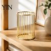 Office Supplies Storage Organizer Pen Holder/Storage Basket, Hollow Grid Iron Tube, Minimalist Metal Wire Basket Durable Pencil for Stationery