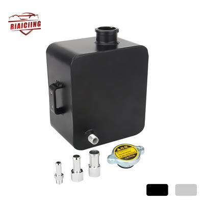 2L Litre Polished Alloy Header Expansion Water Tank & Cap WATER HEADER TANK Coolant Overflow Tank Reservoir Kit