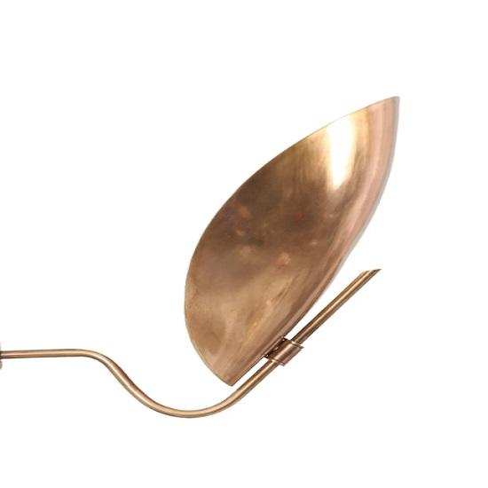 3 Light Curved Shades Pendant Mid Century Modern Raw Brass Sputnik chandelier light Fixture