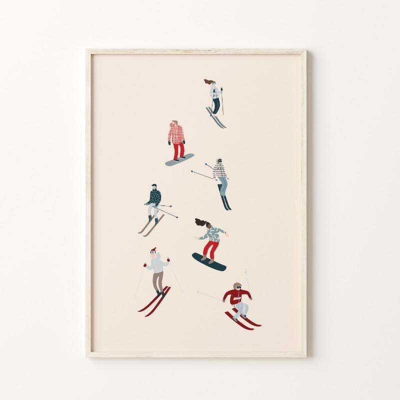 Vintage Ski Après Ski Travel Ski Landscape Winter Sports Art Poster Canvas Painting Wall Prints Picture Living Room Home Decor