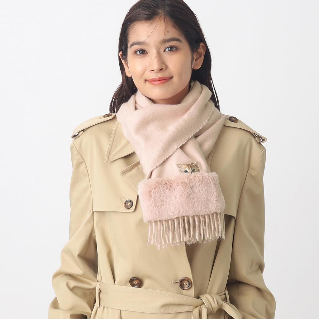 Paul Joe Moonbat Katze Fellschal mit Marken-Blassrosa & (44586) Verpackung,