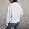 Camicetta da donna a maniche lunghe primaverile e autunnale Felpa casual con risvolto Top a maniche lunghe con scollo a V