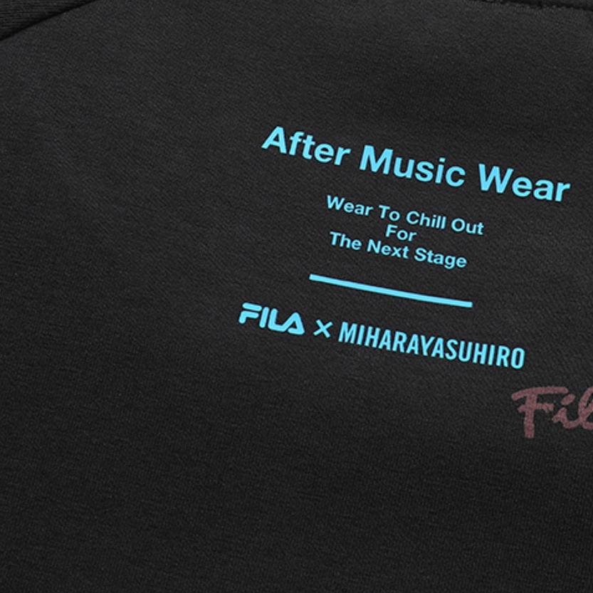 Fila Loose Knit Sports Crew Neck Sweatshirt Men Sweatshirt Black F11M143203F-BK