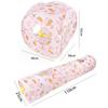 Foldable Pet Tunnel for Cat Dog Interactive Play Tent with Carrot Design Durable Cat Tunnel for Indoor/Outdoor Use Pet Playhouse