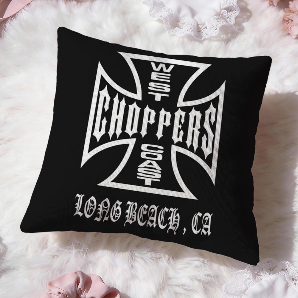 W-West Coast C-Choppers Cushion Cover Premium Comfort Reversible Pillow Cove -Two in One Design for Any Room & Car Interior