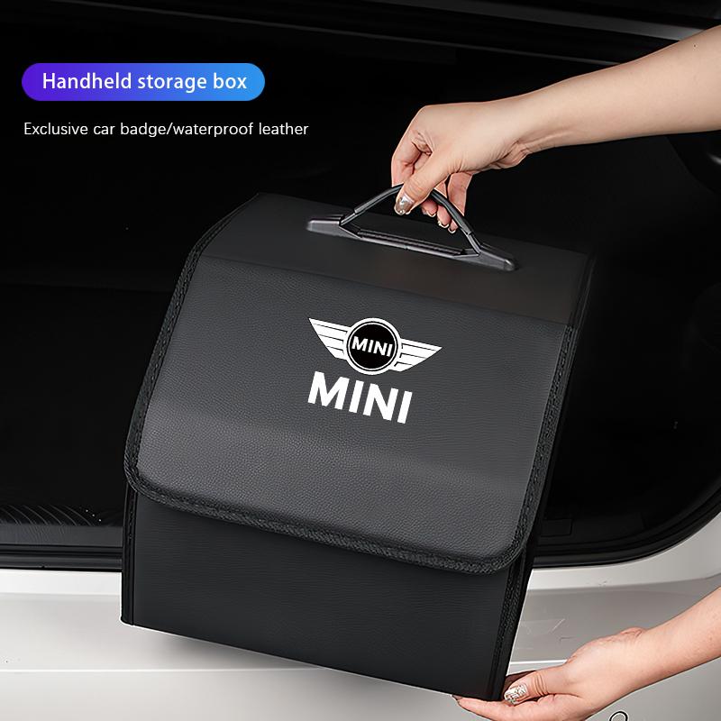 Car Trunk Storage Box High-capacity Leather Organizer Case For MINI Cooper JCW Countryman Clubman Cabrio Paceman Coupe R56 F56