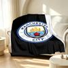Manchester City FC Pattern Blanket for Home Decoration, Bed, Sofa, Car Travel, Camping, Suitable for All Seasons, Birthday Christmas Gift