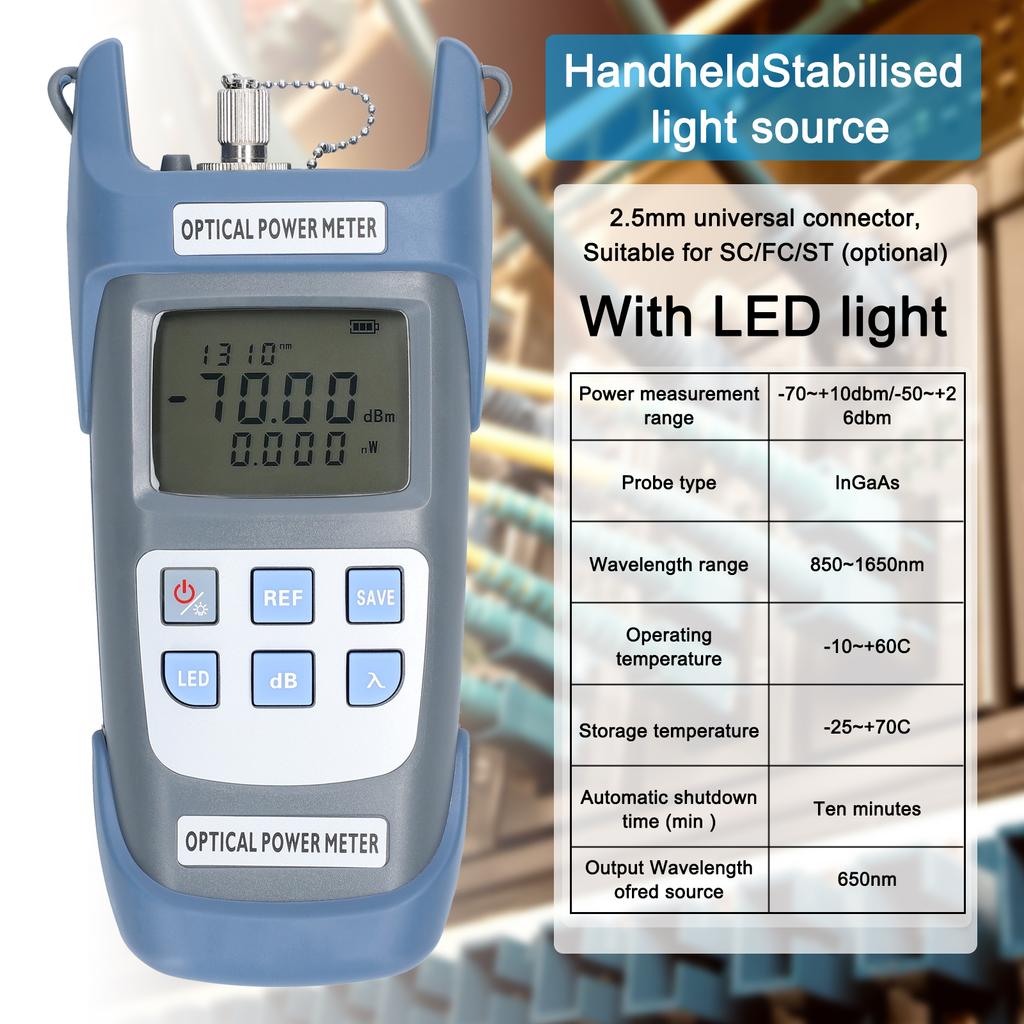 Glasfaser-FTTH-Werkzeugsatz, optischer Leistungsmesser, Faserspalter, Abisolierzange für optische Fasern