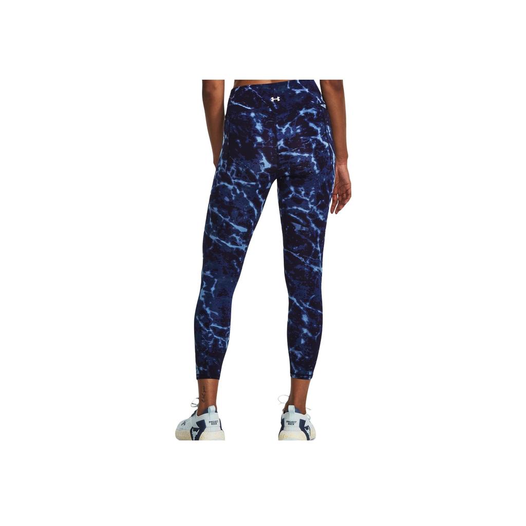 Under Armour Slim Fit High Waist Printed Leggings Women Leggings Blue 1380859-410