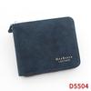 Men's Vintage Frosted PU Bi-fold Zipper Wallet with Coin Purse