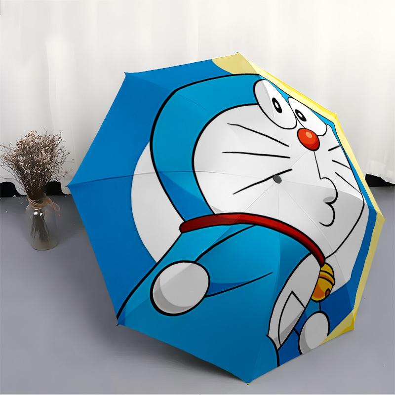 1pc Doraemon Bot Automatic Open/Close Umbrella   Compact Travel Umbrella, 8 Rib Heavy Duty, Perfect for Women & Men    A0923156