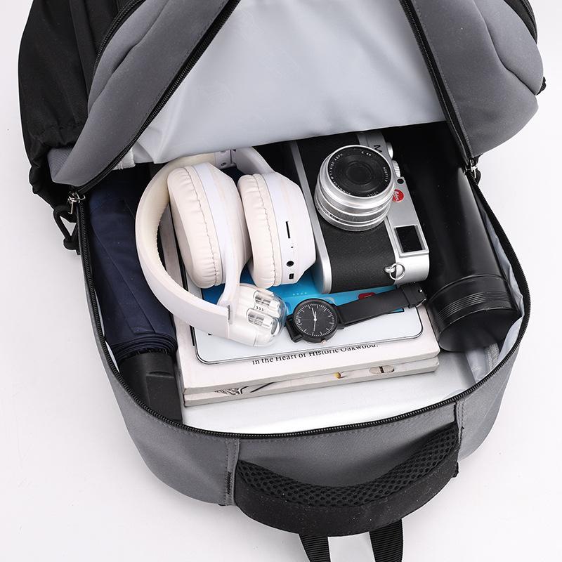 Schoolbag American Campus Student Schoolbag Men and Women Trendy Cool Large Capacity Travel Bag High School Backpack Niche Backpack