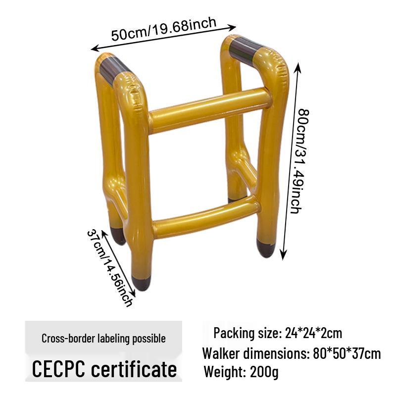 Inflatable Walker & Crutch Set for Halloween & Christmas Props
