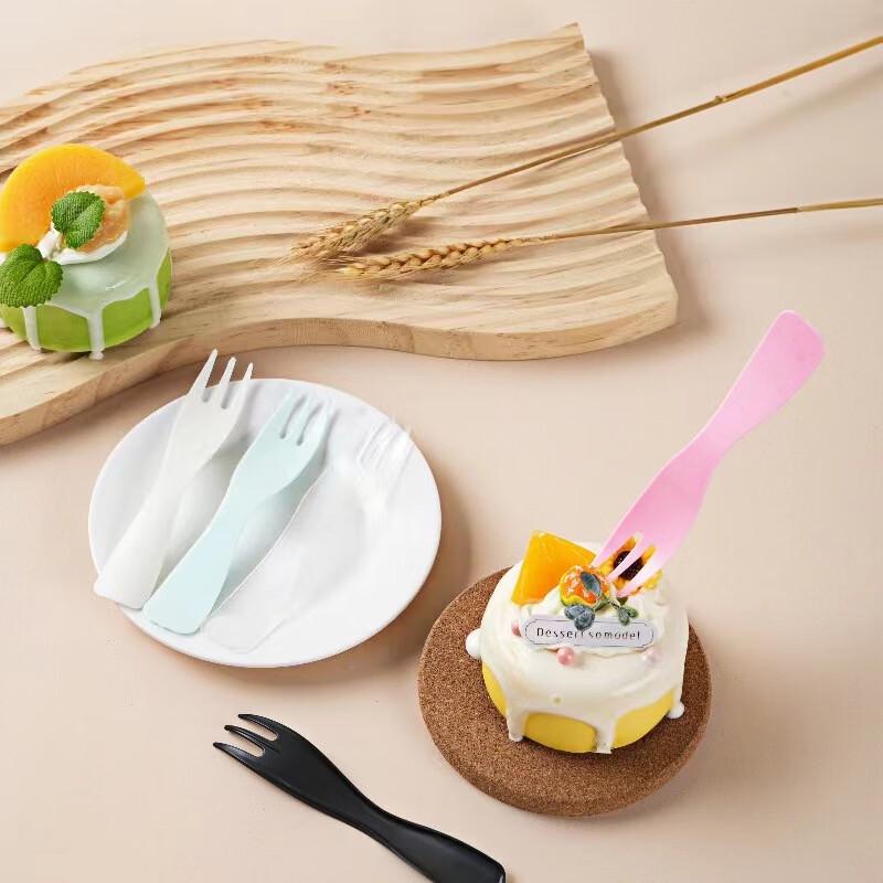 Disposable Plastic Dessert & Fruit Forks, 100-Count Individually Wrapped