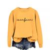 Avrupa & Amerikan Moda Sekizinci Nota Baskılı Çok Yönlü Yuvarlak Yaka Kapüşonlu Sweatshirt - Sonbahar Konforu