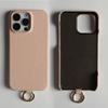 For iPhone 14 Pro Max Case With Lanyard Genuine Cow Leather PC Phone Back Cover
