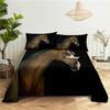 White Horse Bed Sheet 2/3pcs Set 3D Printed Animal Polyester Bed Flat Sheet With Pillowcase Bed Linen For Kids Baby Adult