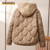 Women's Fashion Casual Fall Winter Solid Color Print Long Sleeve Jackets & Coats Down Coats