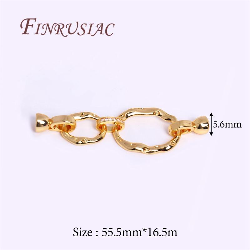 18K Gold Plated Connector Clasps Accessories For Bracelets,Brass Metal Locks For Jewelry,Fasteners Clasp,DIY Necklace Findings