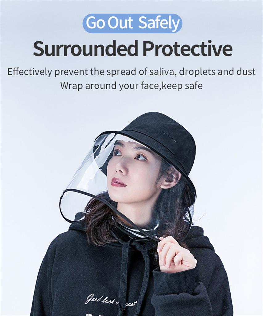 Full Face Shield Transparent Hat Splash Dust Proof Protection Cover Anti Saliva