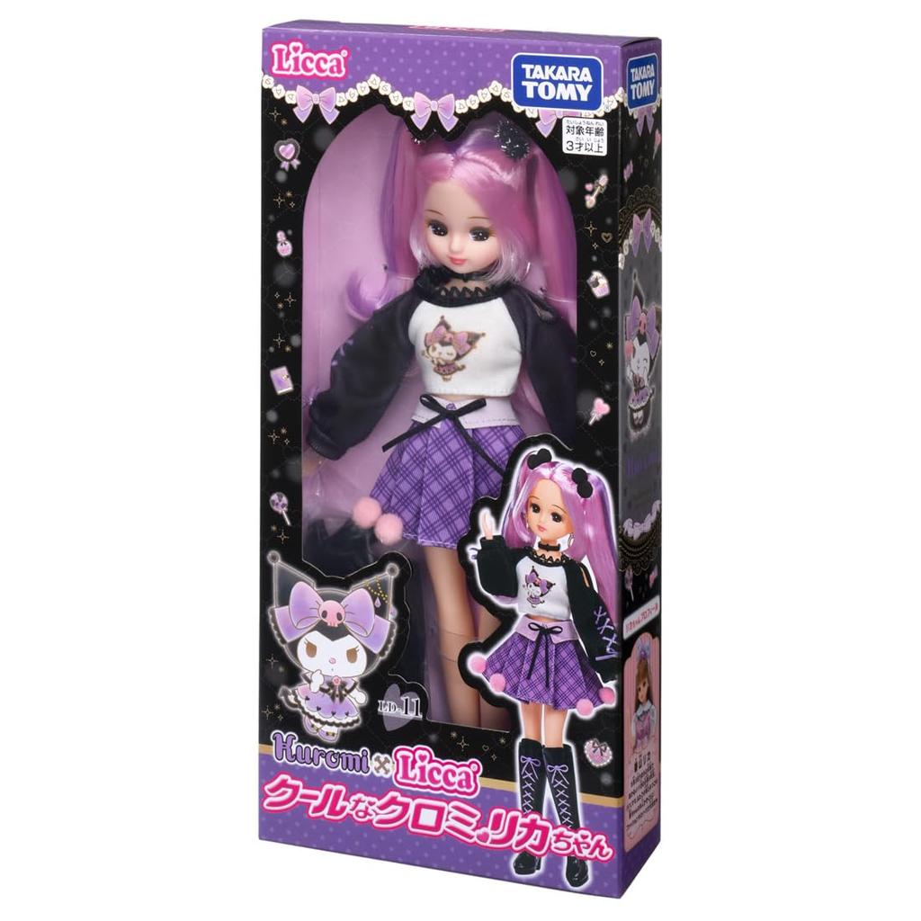 TAKARA TOMY Panenka Cool Kuromi Hračka Věk Licca-chan LD-11 Licca-chan Oblékání 3+