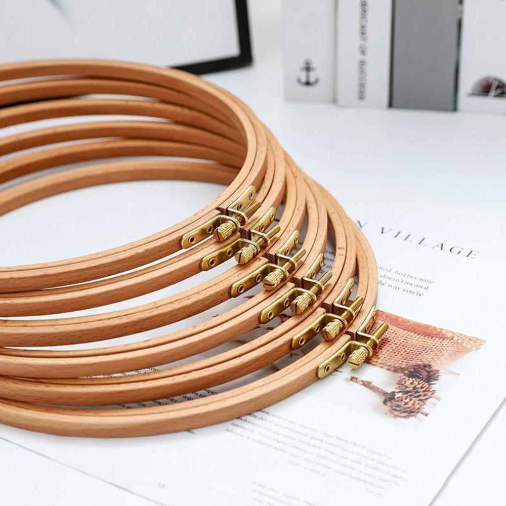Wooden DIY Household Beech Circle Embroidery Frame Sewing Tool Cross Stitch Hoop Embroidery Hoop
