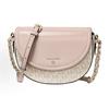 Mk Jet Set Charm Classic Monogram Color Block Leather Saddle Bag Medium Women Shoulder Bag Vanilla-White Nude-Pink 32T0GT9C6B-173