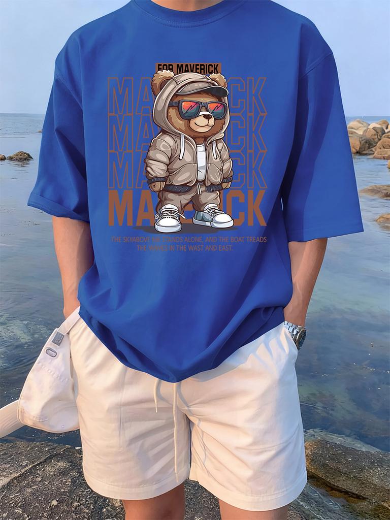 Funny Toy Bow Bear Cartoon Prints TShirts Womens Summer Cotton Short Sleeve Tees Loose ONeck Soft Tops Casual Womans Clothes