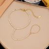 Gold-Plated Double Layer Thin Chain Stainless Steel Hand Chain Jewelry