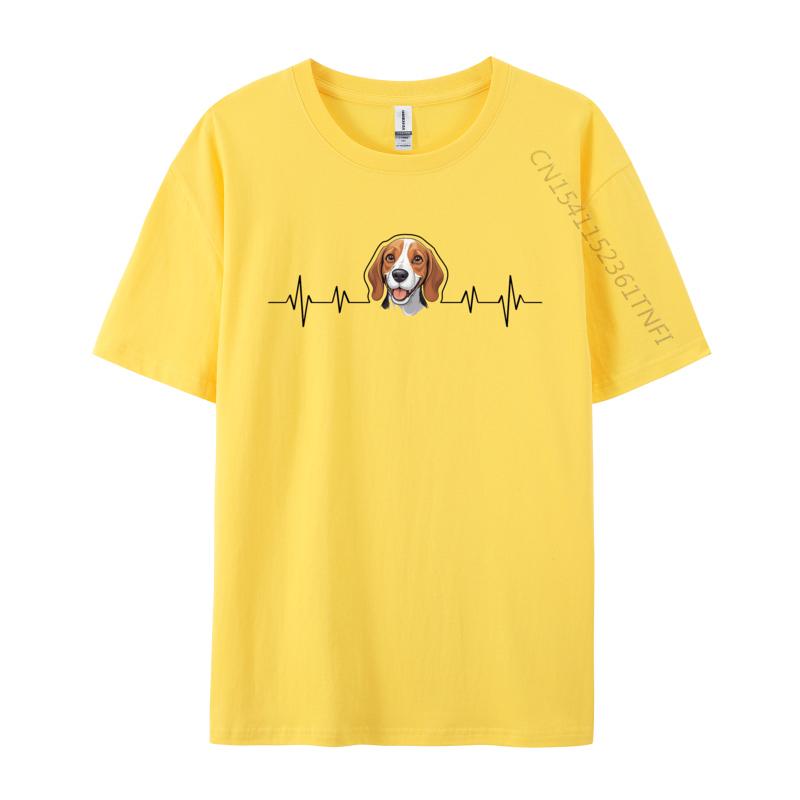 Beagle Heartbeat Cute Dog Tshirt Anime Printed T Shirt Gift Tops T Shirt Discount Cotton Comfortable Tight Unisex
