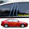 Car TPU/Glossy Mirror Pillar Post Cover For Mitsubishi Lancer Fortis EX 2006 2007 2008-2017 Door Trim Window Stickers 6pcs