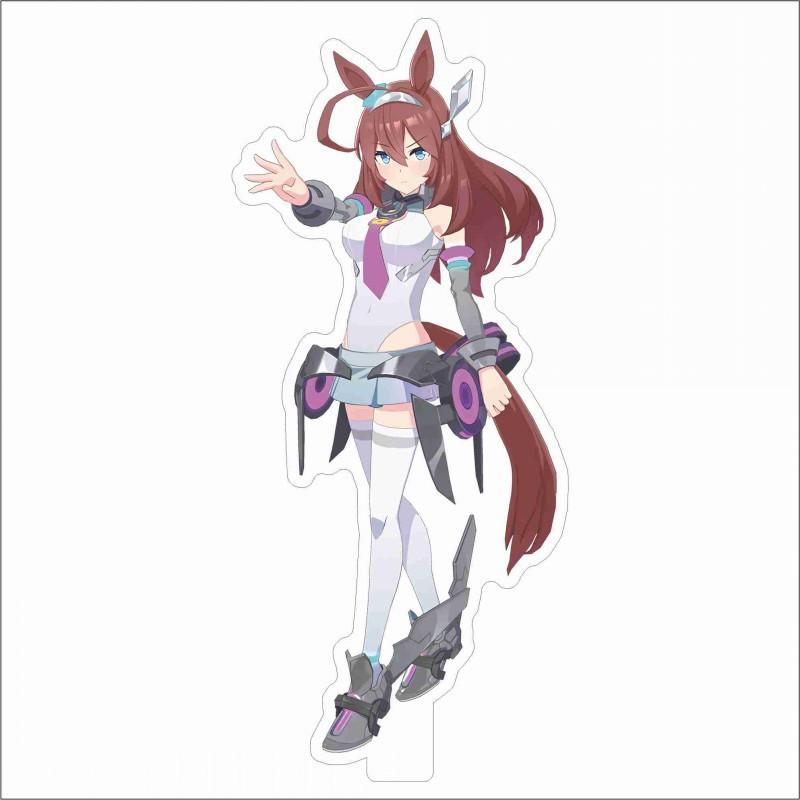 Japan Beautiful Derbil 15 Cm Cartoon Characters Acrylic Double-sided Stand Model Kawaii Cute Office Decoration Panel Permanent Recording Fans