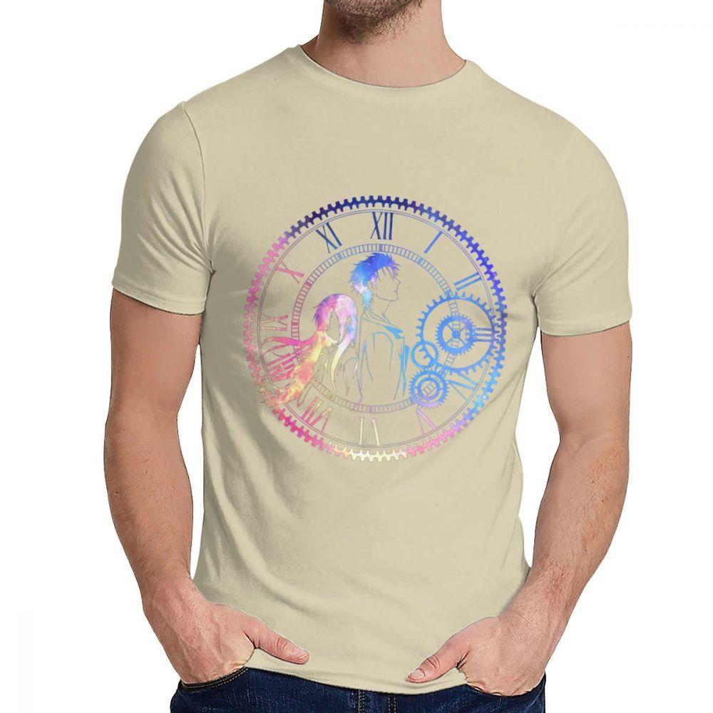 Steins Gate Loving Colors T Shirt Round Neck Popular Man Free Shipping Big Size Tshirt