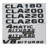 For Mercedes Benz Black C117 X117 CLA180 CLA200 CLA220 CLA230 CLA240 CLA250 CLA260 CLA280 CLA300 4MATIC Symbols Emblems Badges