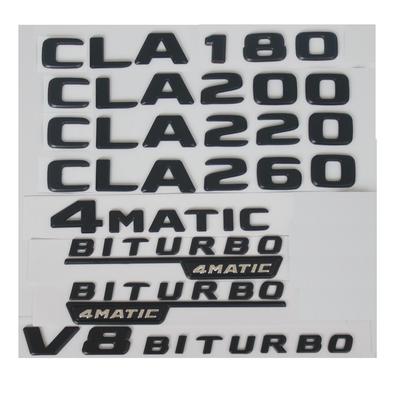 For Mercedes Benz Black C117 X117 CLA180 CLA200 CLA220 CLA230 CLA240 CLA250 CLA260 CLA280 CLA300 4MATIC Symbols Emblems Badges