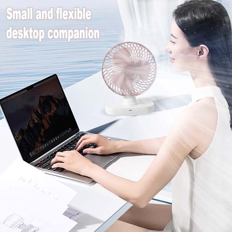 Desktop fan office home dormitory mini fan USB charging long battery life shaking head fan desktop fan