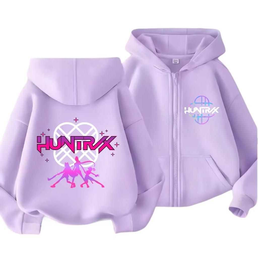 Y2k Zip Up Sweatshirts Kpop Demon Hunters Hoodie Jas Kinderkleding Kid Meisje Jongen Sweatshirt Rits Hoody Baby Casual Top