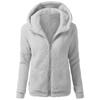 Cappotto maglione con cappuccio da donna Cappotto invernale in lana calda con cerniera Cappotto in cotone Capispalla