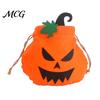 Halloween Candy Holder Drawstring Pumpkin Bag for Kids, Trick or Treat Bag, Party Supplies Reusable Non Woven Fabric Goodie Favors